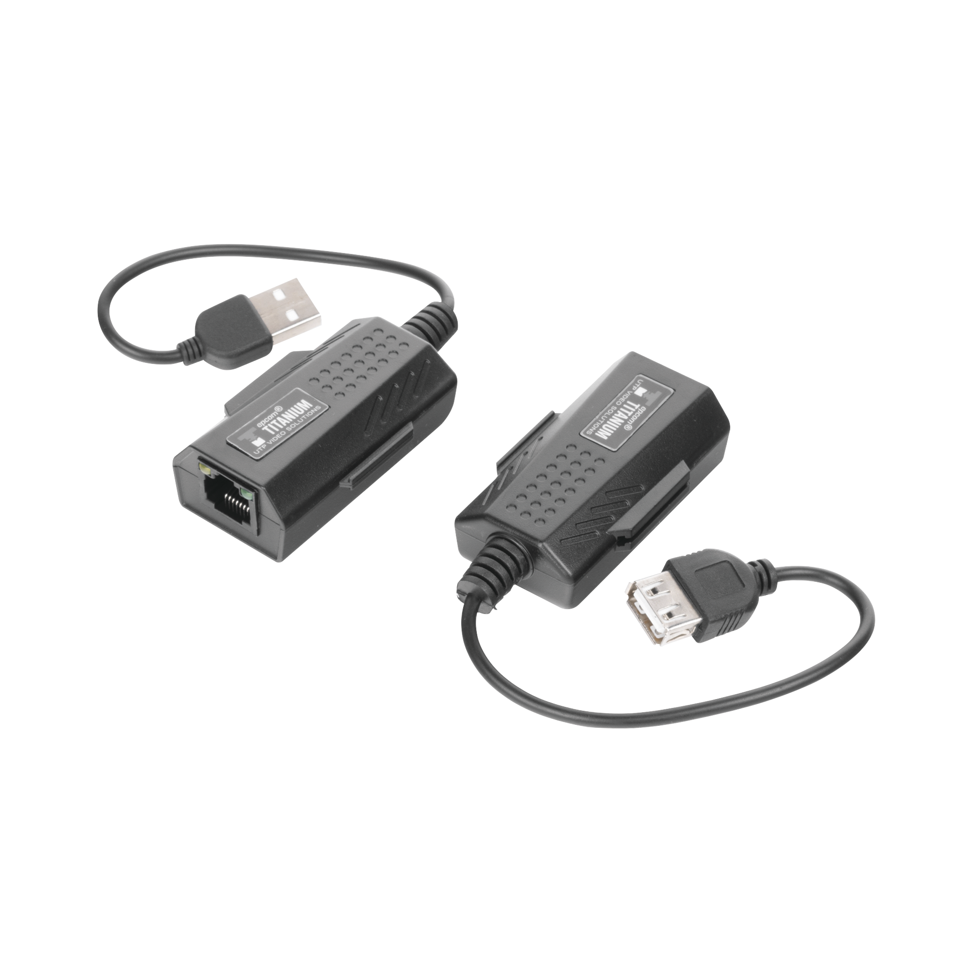 Kit extensor USB por cable UTP Cat 5 / 5e / 6 para Distancias de Hasta 50 Metros / Versión 2.0 EPCOM TITANIUM - Imagen 1