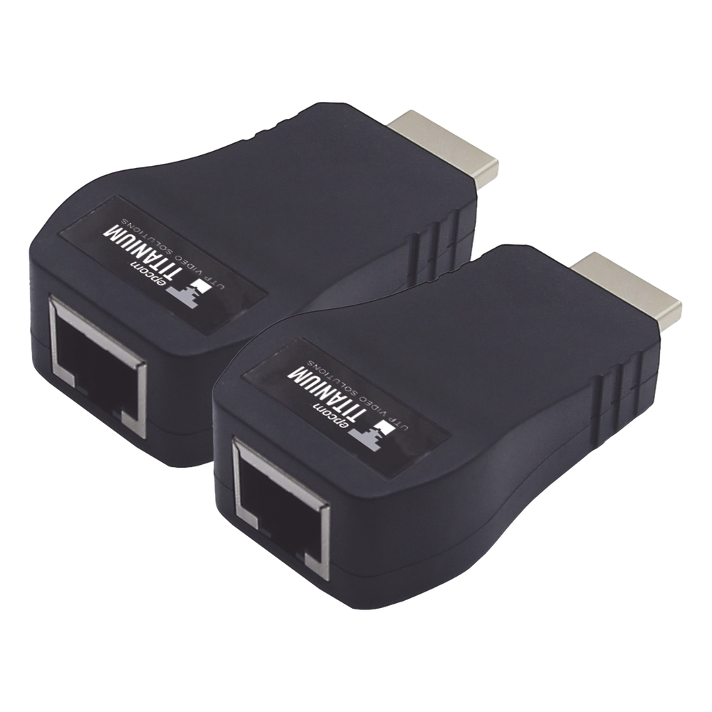 Extensor HDMI 25m (82ft) Cat5e/Cat6 1080p@60Hz HDMI 1.3 HDCP 1.2 Sin Alimentación Externa EPCOM TITANIUM TTHDMI2RJ - Imagen 1