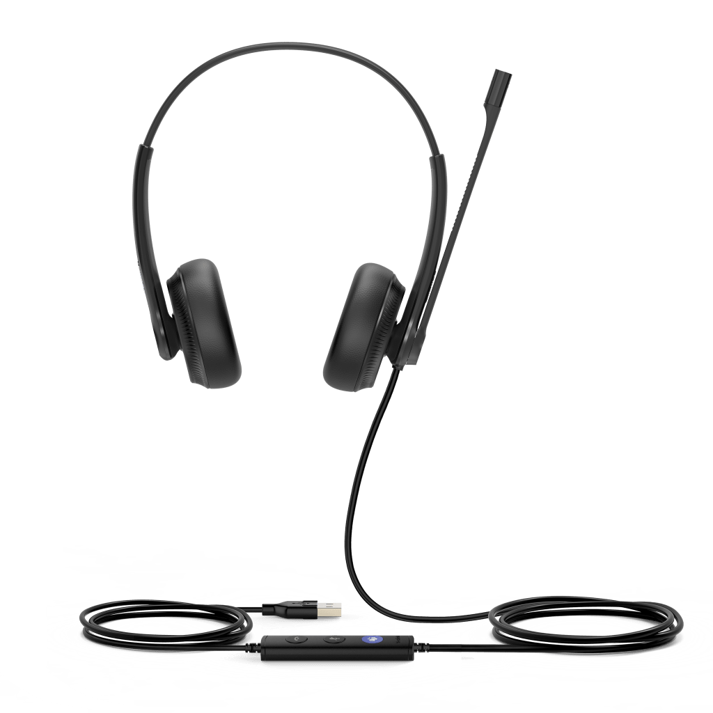 Auriculares Diadema Alámbrica Profesional para Teléfonos IP y Computadoras Yealink UH34 Dual UC USB - Imagen 1