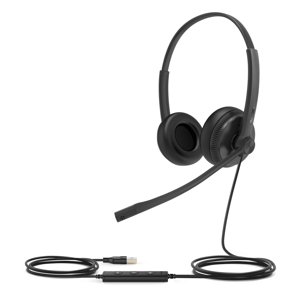 Auriculares Profesionales USB Dual UC Diadema para IP y PC Yealink UH34-DUAL-UC - Imagen 1