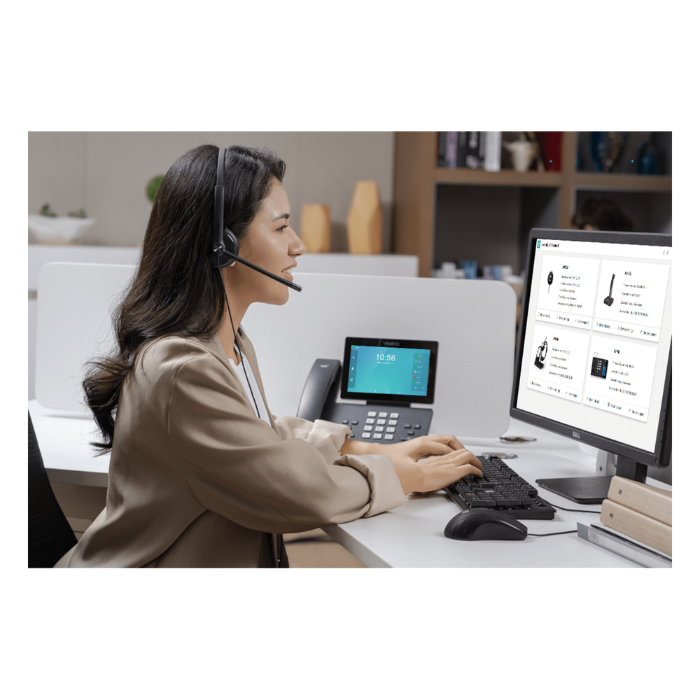 Auriculares Diadema Alámbrica Profesional para Teléfonos IP y Computadoras Yealink UH34 Dual UC USB - Imagen 3