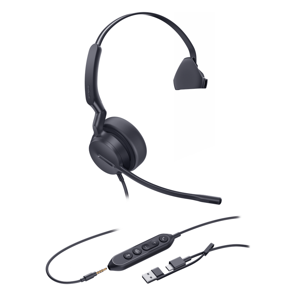 Diadema Profesional con Cancelación de Ruido AI y Certificación Microsoft Teams Yealink UH42 SE Mono Teams USB-C/A - Imagen 1