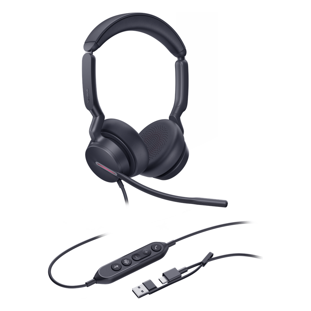 Auriculares Diadema Profesional con Cancelación de Ruido AI y Certificación Microsoft Teams Yealink UH46 Dual Teams USB-C/A – - Imagen 1