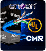 Bobina de Cable UTP Cat6 Azul CMR 23 Awg 100% Cobre Uso Interior Color Azul Bobina 1000 Pies 305 Metros Certificación Ul Enson Epro-Cat6-Bl - SILYMX