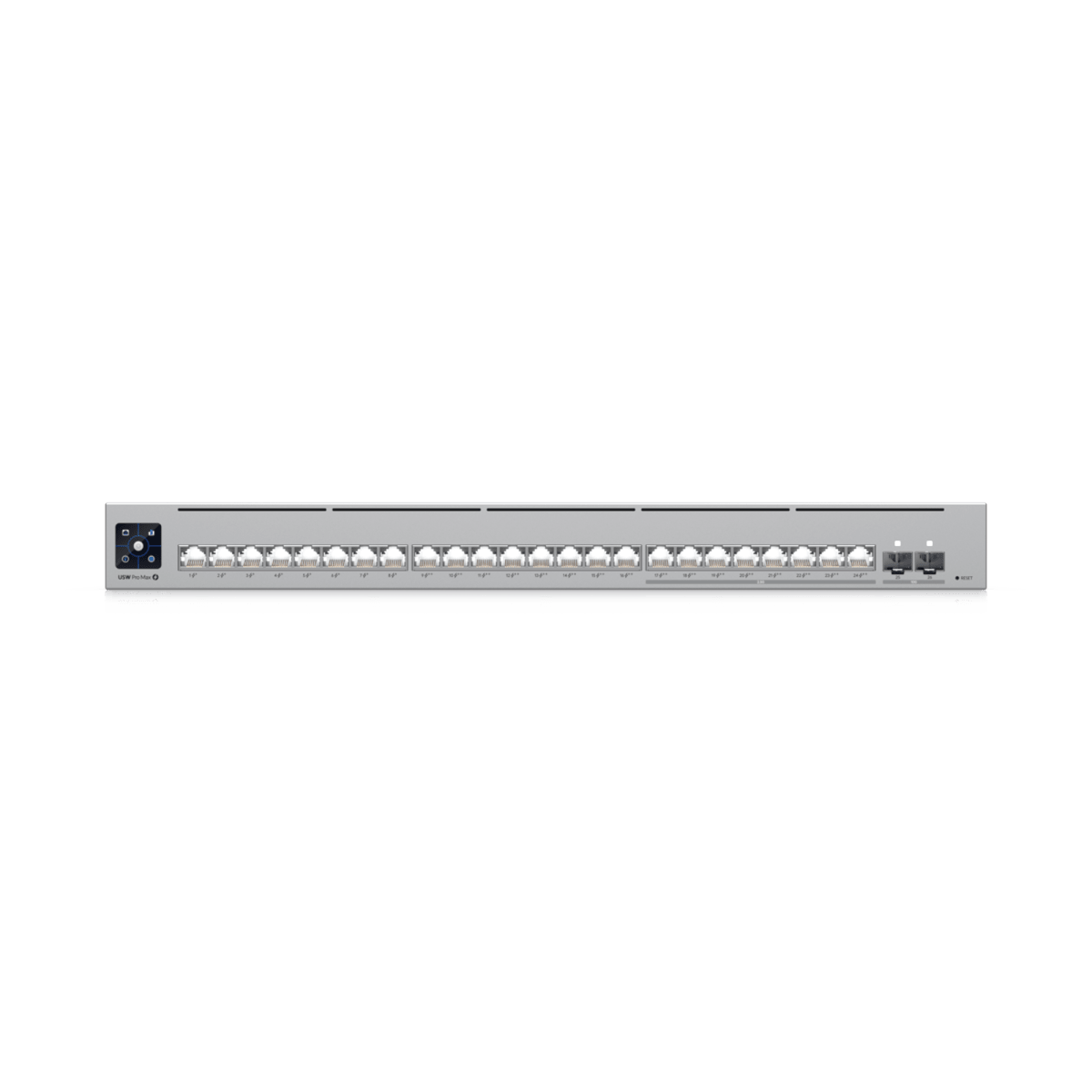 Switches PoEUBIQUITIUSW-PRO-MAX-24-POESwitch Administrable 24 Puertos PoE+ PoE++ 2.5G Gigabit 400W 2 SFP+ Pantalla Táctil Ubiquiti USW - PRO - MAX - 24 - POE - SILYMX