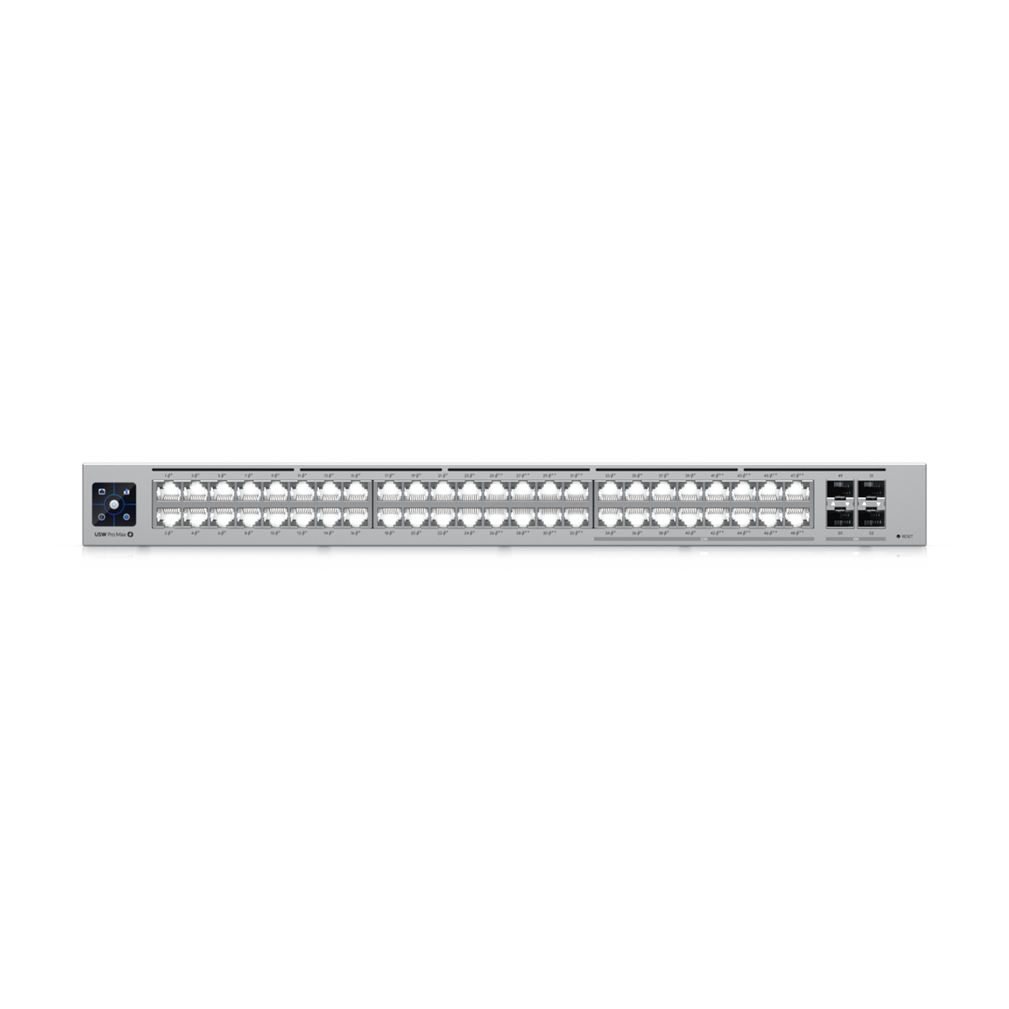 UniFi Switch Pro Max 48 POE, con funciones capa 3, 48 puertos (16 puertos 2.5 GbE (8 POE++ y 8 POE+) y 32 puertos 1 GbE (24 POE+ y 8 POE++)), 2 puertos SFP+ 10G, POE++ 720W, pantalla informativa UBIQUITI - Imagen 3