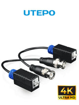 Par de Video Baluns Pasivos 4K 8MP 160m (525ft) CVI 2 Terminales Push UTEPO UTP101P-HD - Imagen 1
