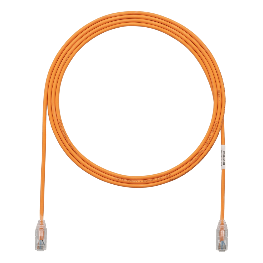 Patch Cord TX6, UTP Cat6, Diámetro Reducido (28AWG), Color Naranja, 1ft PANDUIT - Imagen 1