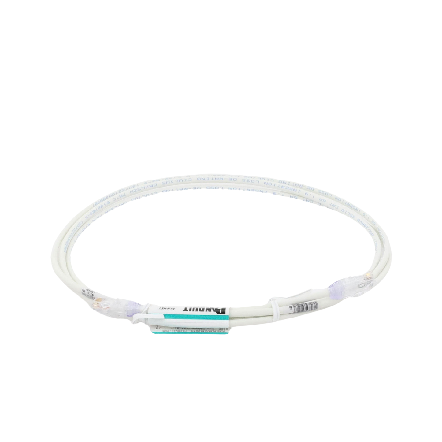 Patch Cord UTP Cat6A CM/LSZH Diámetro Reducido (28AWG) Color Blanco Mate 7ft PANDUIT - Imagen 1