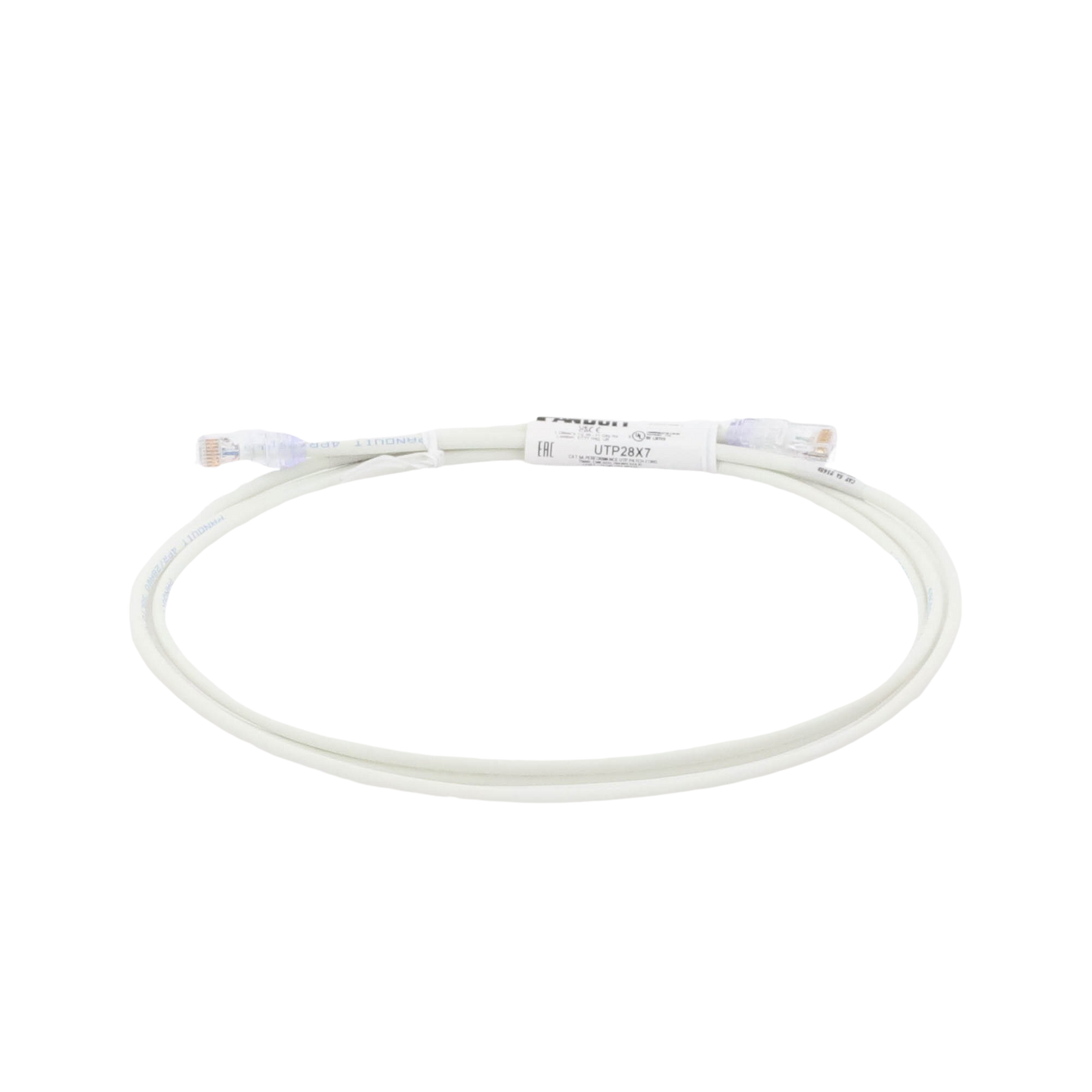 Patch Cord UTP Cat6A CM/LSZH Diámetro Reducido (28AWG) Color Blanco Mate 7ft PANDUIT - Imagen 2