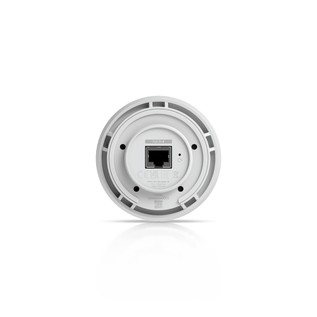 Cámara UniFi Protect G6 Bullet Color Blanco, PoE, 1.8" 4K, AI Multi-TOPS, Visión Nocturna IR 30m, Protección IP66, Reconocimiento Facial y Placa, Montaje en Pared, Techo, Poste UBIQUITI - Imagen 4