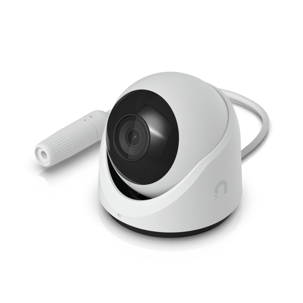 Cámara de Seguridad Turret Color Blanco / Alimentación PoE/ Resistente a Manipulaciones IK04/ Sensor de Imagen 1/1.8" 8MP/ Ajuste Manual 3 Ejes UBIQUITI - Imagen 1