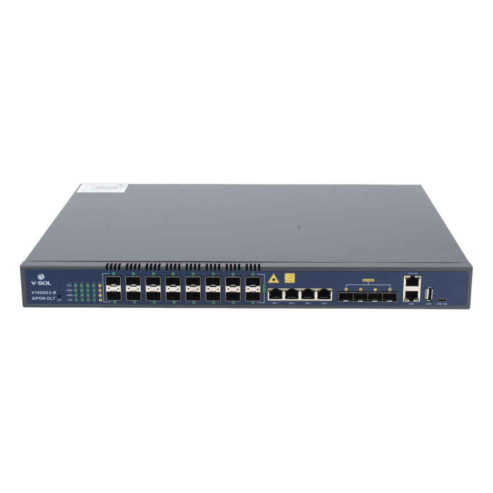 OLT V-SOL de 16 puertos GPON con 8 puertos Uplink 4 puertos Gigabit Ethernet 4 puertos SFP/SFP+ hasta 2,048 ONUs V1600G-2B - Imagen 1