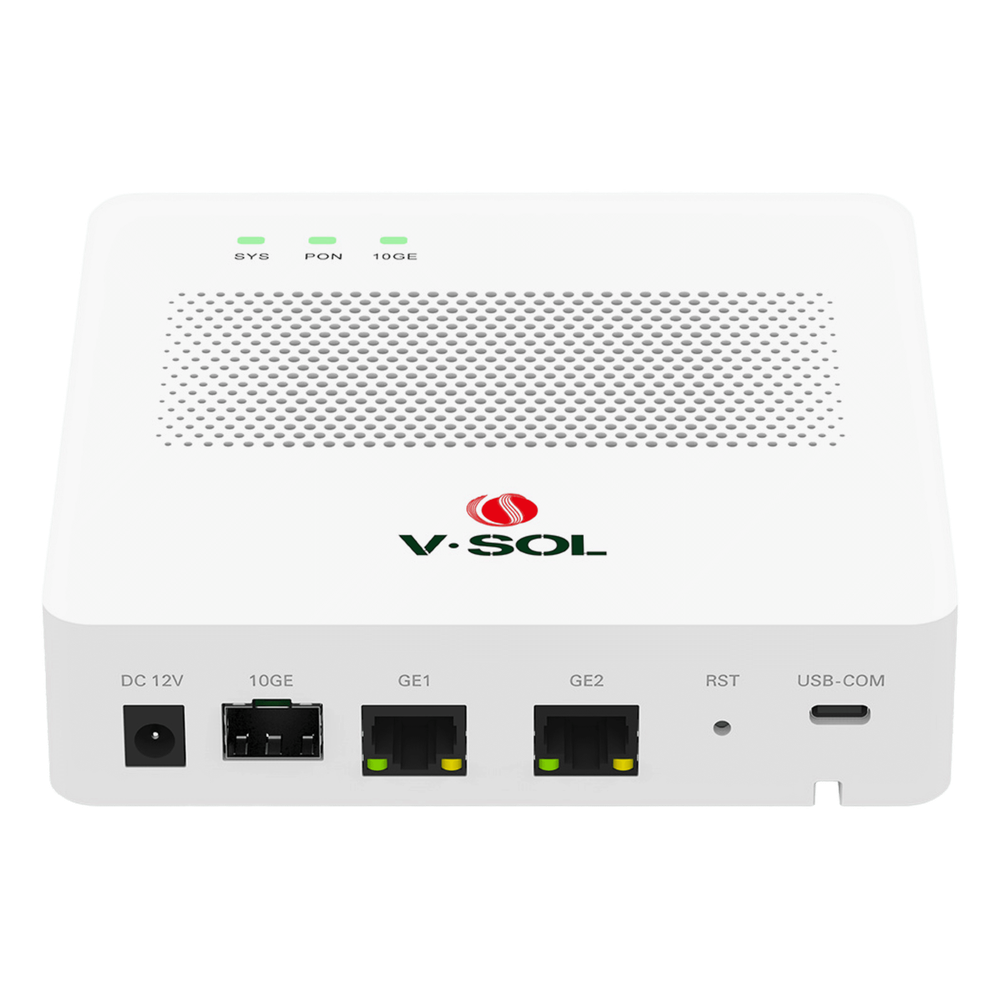 Mini OLT de 1 Puerto GPON SC/UPC con 3 puertos Uplink (2 puertos Gigabit Ethernet + 1 puerto SFP/SFP+) , hasta 64 ONUs / ONTs V-SOL - Imagen 1