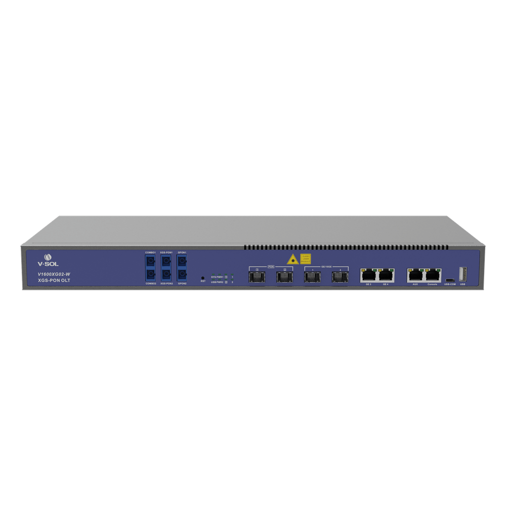 OLT Dual de 2 Puertos XGSPON/GPON con WDM Integrado/ 4 Puertos Uplink (2 Puerto Gigabit RJ45 + 2 Puertos SFP/SFP+) / Hasta 512 ONUs V-SOL - Imagen 1