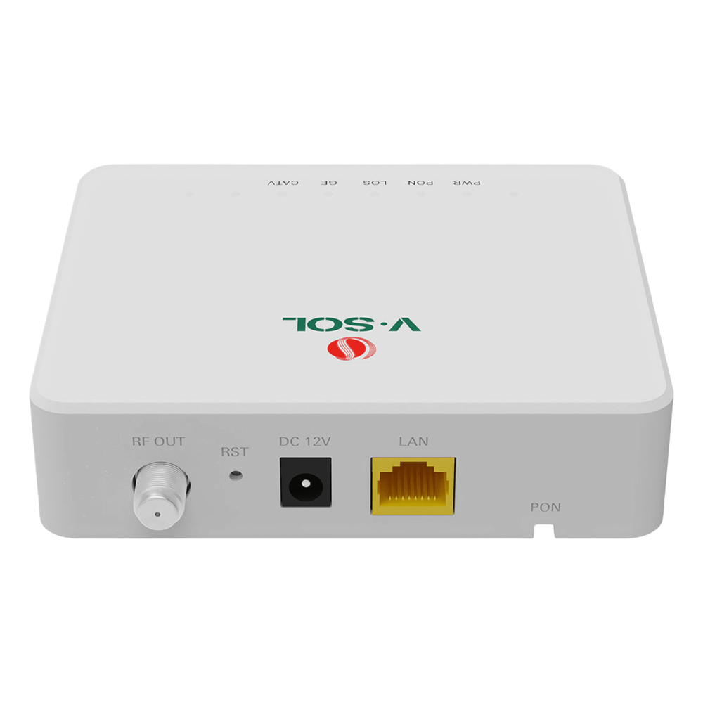 ONU Bridge Dual GPON/EPON con 1 Puerto SC/APC + 1 puerto LAN Gigabit + 1 puerto CATV V-SOL - Imagen 1