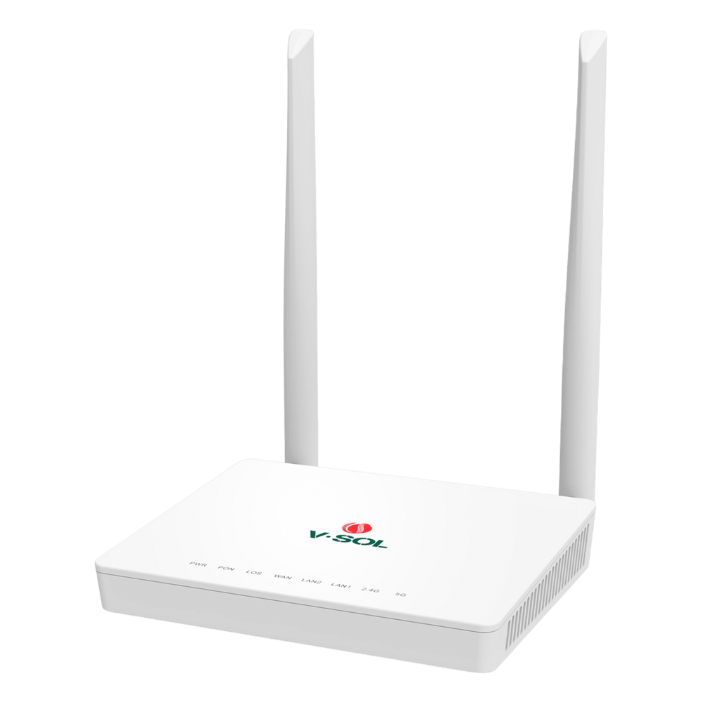 ONU Dual EPON/GPON con Wi-Fi AC de doble banda 2.4 Y 5 GHz, 1 puerto SC/UPC + 2 puertos LAN Gigabit, Compatible con EasyMesh V-SOL - Imagen 1
