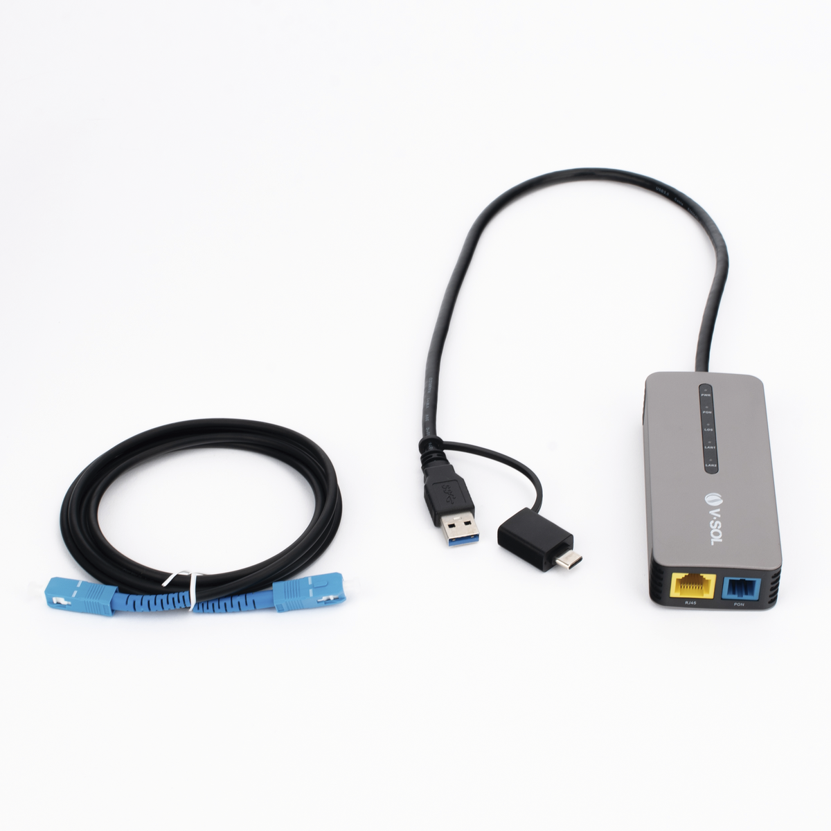 ONU Dual GPON/EPON USB Portátil 1 puerto RJ45 2.5Gbps 1 puerto USB tipo C V-SOL V2802U - Imagen 1