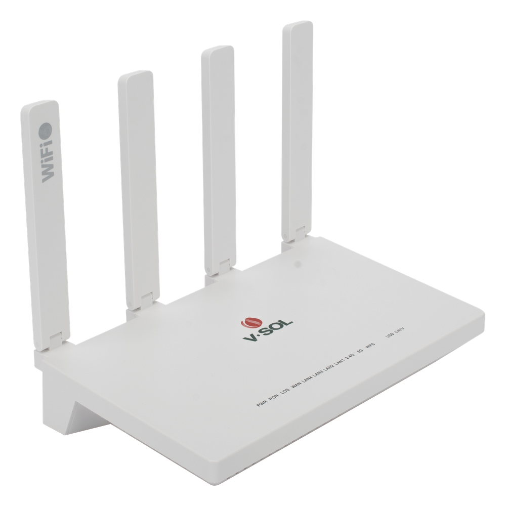 ONU GPON/EPON con Wi-Fi 6 AX1500 / 1 Puerto CATV / 4 Puertos Gigabit / Puerto PON SC/APC V-SOL - Imagen 2