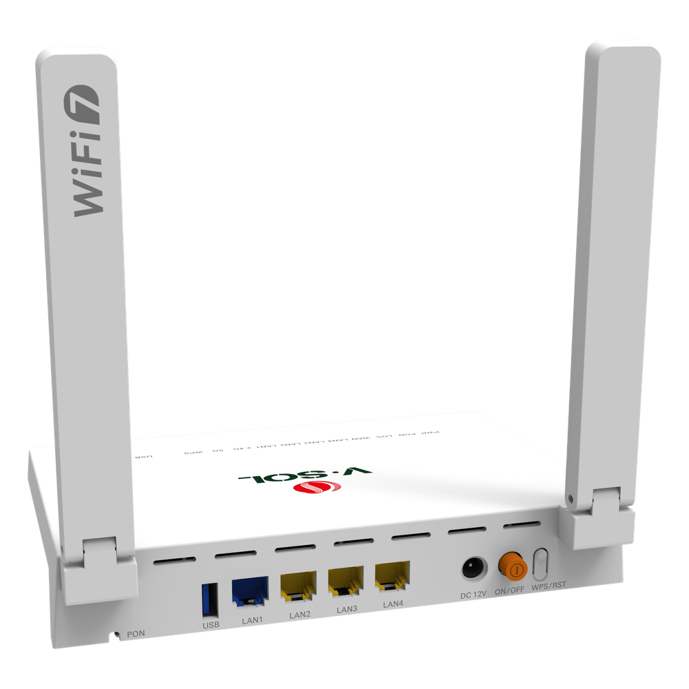 ONU GPON/EPON con Wi-Fi 7 / 1 Puerto 2.5 Gigabits/ 3 Puertos Gigabit / Puerto PON SC/UPC, Hasta 3600 Mbps V-SOL - Imagen 3