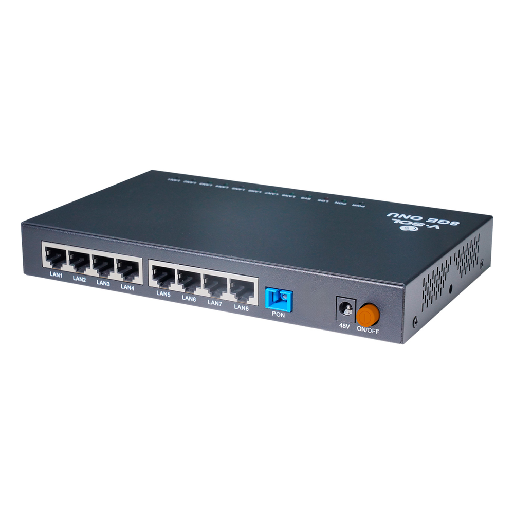 ONU Dual EPON/GPON / 8 Puertos PoE 802.3at Gigabit / 1 Puerto SC/UPC V-SOL - Imagen 2