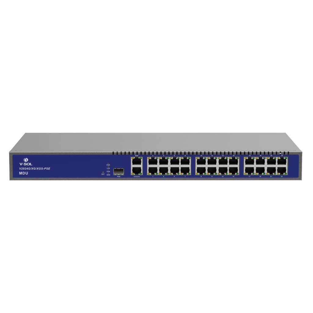 MDU Triple-mode PON (GPON/XGPON/XGSPON) / 24 Puertos PoE 802.3at Gigabit / 1 Puerto PON V-SOL - Imagen 2
