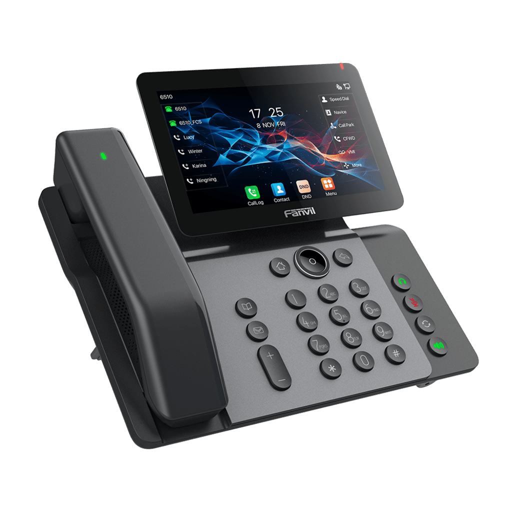 VoIP Telefonia IP VideoconferenciaFANVILV66-PROTeléfono IP 20 Líneas SIP Wi - Fi Bluetooth Video Gigabit PoE Handset Inalámbrico DECT Fanvil V66 - PRO - SILYMX