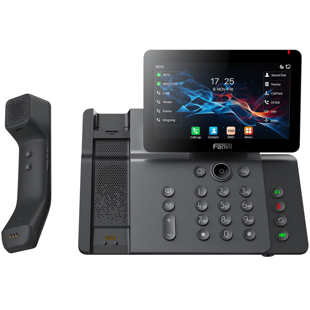 VoIP Telefonia IP VideoconferenciaFANVILV66-PROTeléfono IP 20 Líneas SIP Wi - Fi Bluetooth Video Gigabit PoE Handset Inalámbrico DECT Fanvil V66 - PRO - SILYMX