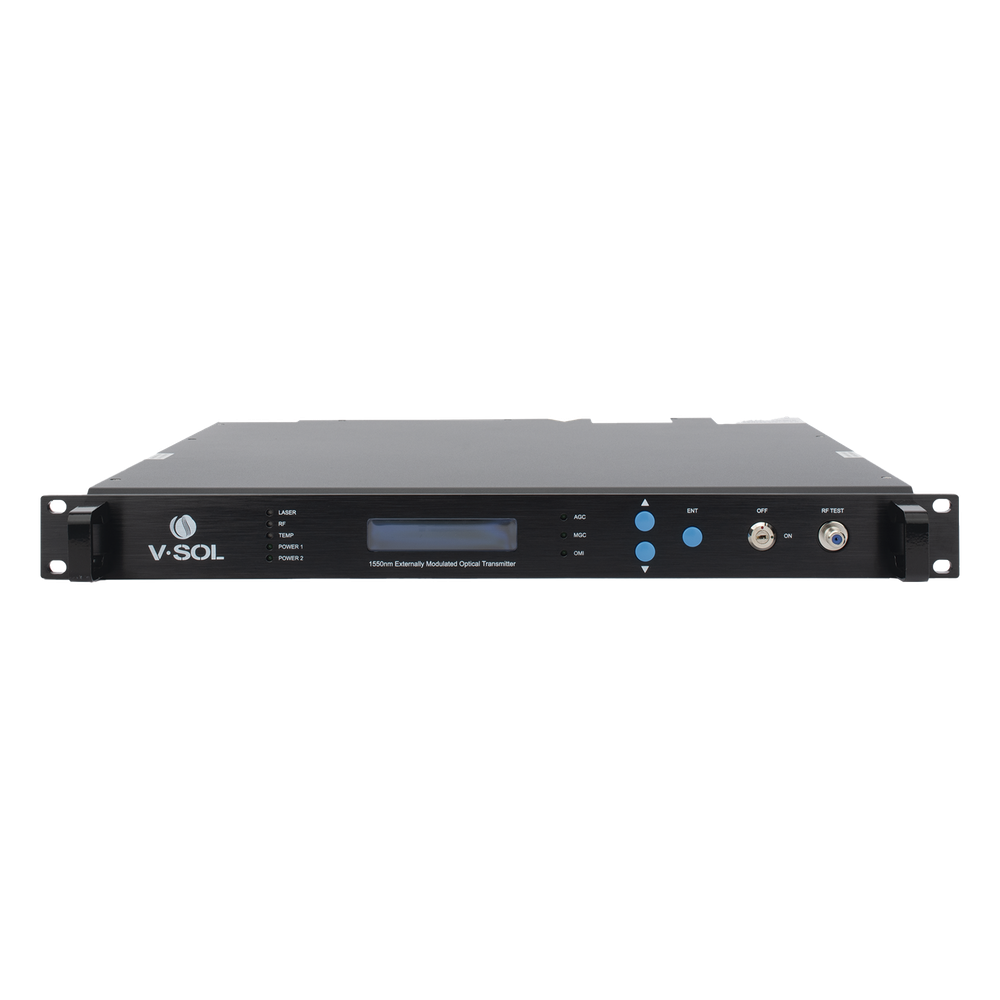Transmisor Óptico de 2 salidas de 9dB con doble fuente de poder V-SOL V8810TE-9 - Imagen 1
