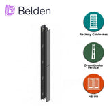 Accesorios para Racks y GabinetesBELDENVCMFDR4X4Organizador Vertical Sencillo 19U 84" Negro para Rack de 2 Postes Belden VCMFDR4X4 - SILYMX