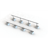 Sistema de Montaje Solar Techo Plano Aluminio AL6005-T5 Ángulo 10°-30° Ajustable EPCOM POWERLINE VEKTOR21 - Imagen 2