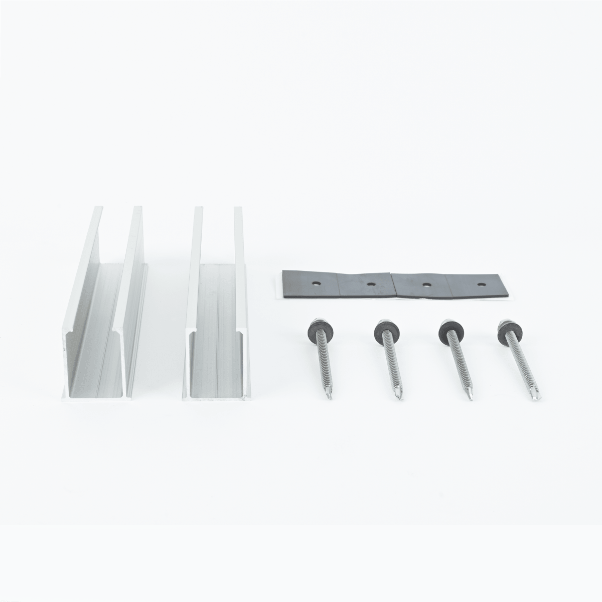 Montajes para Módulos por PartesEPCOM POWERLINEVEKTORMINIJuego 2 Mini Rieles Aluminio Montaje Paneles Solares Techo 0° Tornillos EPCOM POWERLINE VEKTORMINI - SILYMX