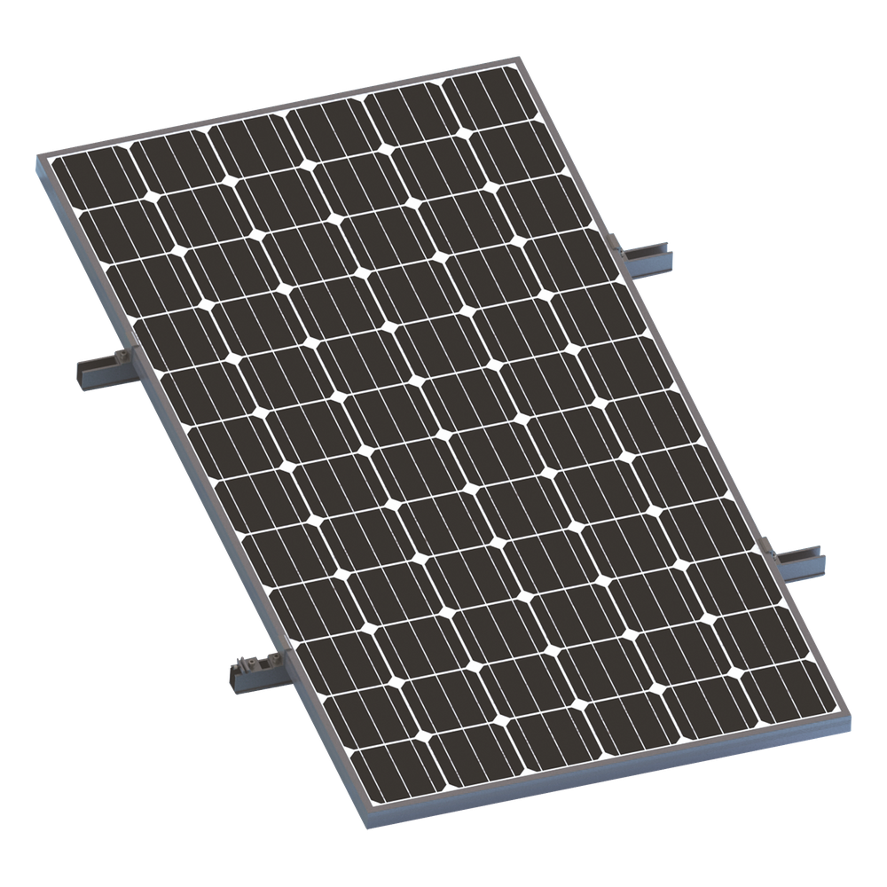 Kit de Montaje Panel Solar 1x1 Rieles Aluminio Anodizado Módulos 35 mm Techo Plano EPCOM POWERLINE VEKTORMINIKIT1X1 - Imagen 1