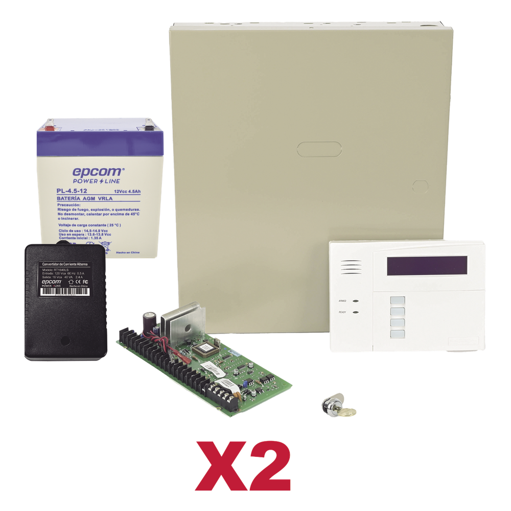 Paquete 2 Paneles de Alarma Hibridos 48 Zonas 3 Particiones Receptor 6160RF 60m Total Connect 2.0 Honeywell Home Resideo VISTA48DOBLE/6160RF - Imagen 1