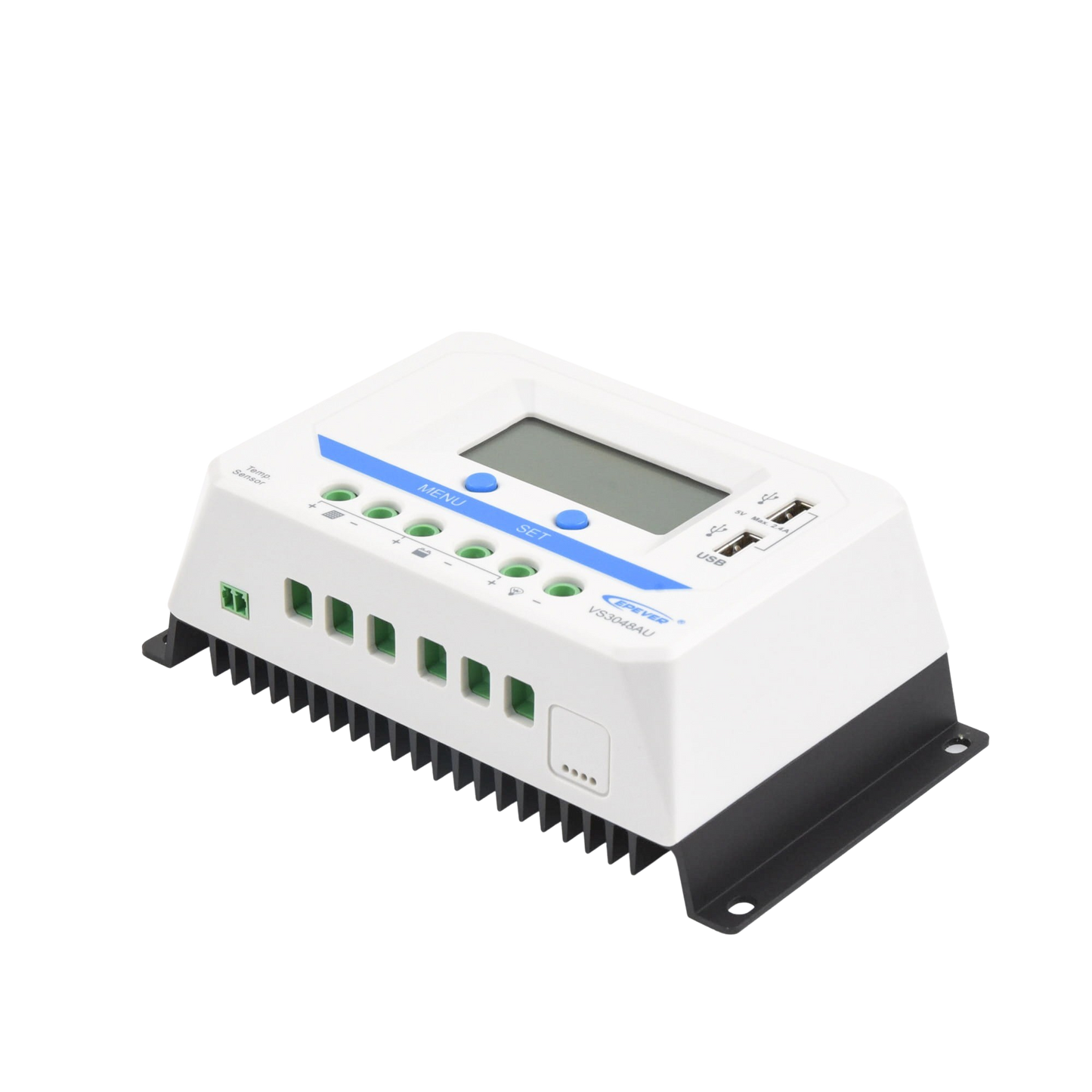 Controlador Solar de Carga PWM 12/24/36/48 V 30 A, Salida USB, con Display EPEVER VS-3048-AU - Imagen 1