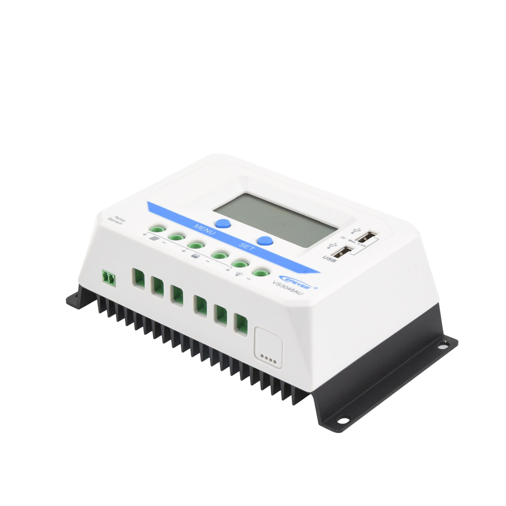 Controlador Solar de Carga PWM 12/24/36/48 V 30 A, Salida USB, con Display EPEVER VS-3048-AU - Imagen 1