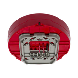 Base audiovisual inalámbrica direccionable para montaje en techo, color rojo, línea SWIFT compatible con paneles Fire-Lite - Imagen 1
