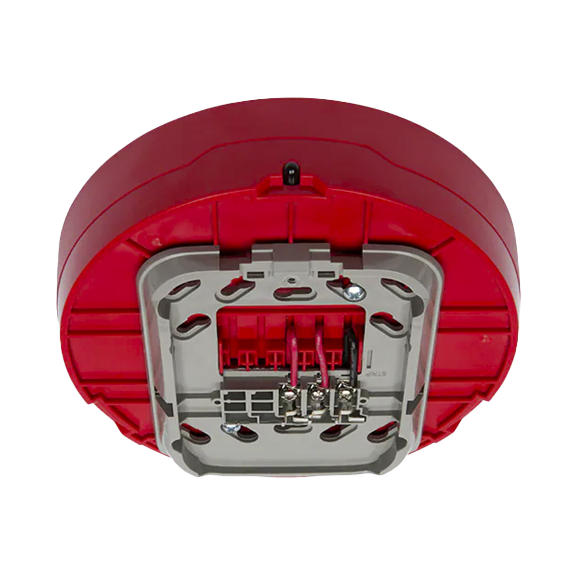Base audiovisual inalámbrica direccionable para montaje en techo, color rojo, línea SWIFT compatible con paneles Fire-Lite - Imagen 1