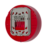 Base audiovisual inalámbrica direccionable para montaje en techo, color rojo, línea SWIFT compatible con paneles Fire-Lite - Imagen 2