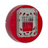Base audiovisual inalámbrica direccionable para montaje en techo, color rojo, línea SWIFT compatible con paneles Fire-Lite - Imagen 3