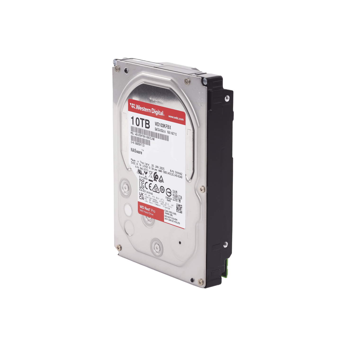Disco Duro Red Pro de 10TB / 7200 RPM / Optimizado para NAS / Uso 24-7 / 5 Años de Garantia Western Digital (WD) - Imagen 1