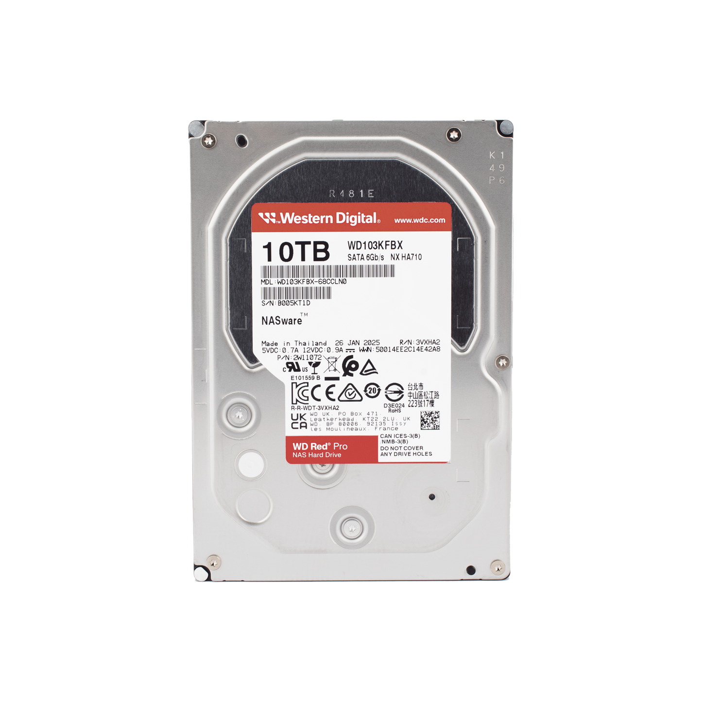 Disco Duro Red Pro de 10TB / 7200 RPM / Optimizado para NAS / Uso 24-7 / 5 Años de Garantia Western Digital (WD) - Imagen 2