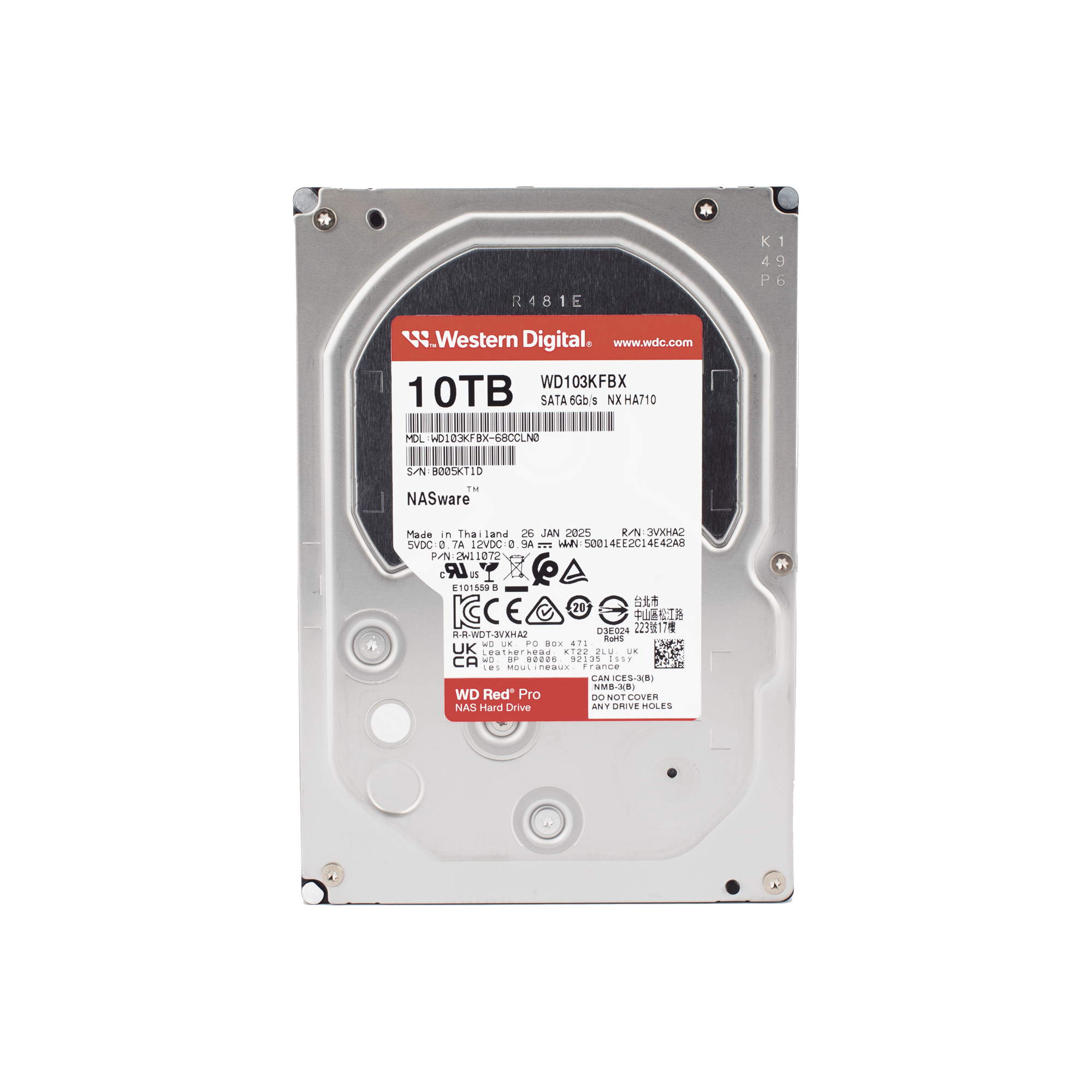Disco Duro Red Pro de 10TB / 7200 RPM / Optimizado para NAS / Uso 24-7 / 5 Años de Garantia Western Digital (WD) - Imagen 2