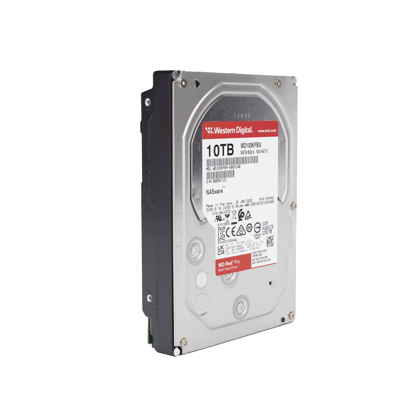 Disco Duro Red Pro de 10TB / 7200 RPM / Optimizado para NAS / Uso 24-7 / 5 Años de Garantia Western Digital (WD) - Imagen 3