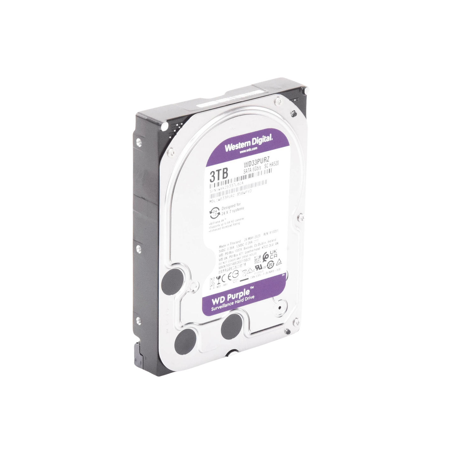 Disco Duro PURPLE de 3TB 3 AÑOS DE GARANTÍA Para Videovigilancia WD33PURZ Western Digital Western Digital (WD) - Imagen 4