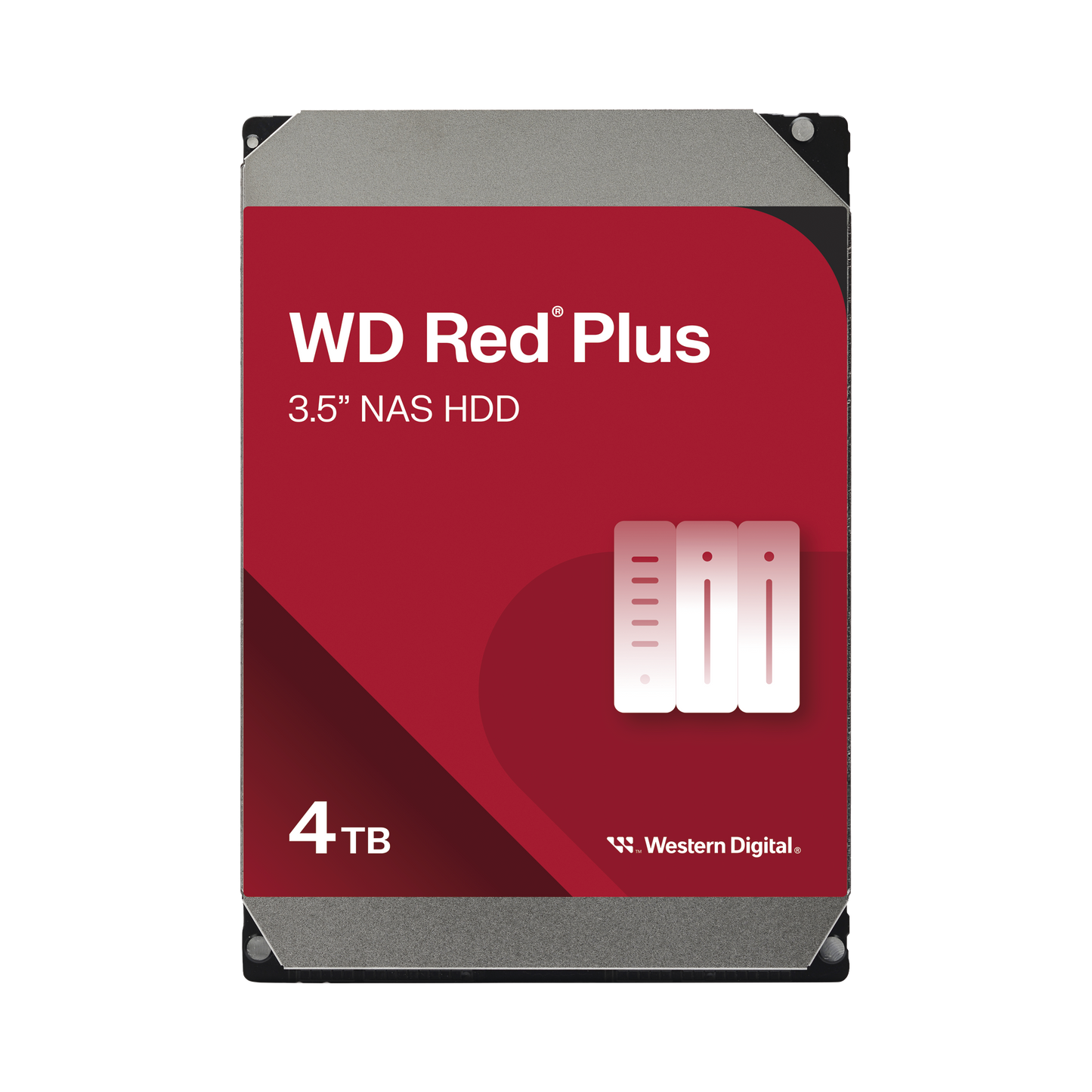 Disco Duro NAS WD Red Plus / Tecnología CMR / Capacidad 4TB / SATA 6 Gb/s / NASware 3.0 / 180TB año Workload / 1M Horas MTBF / 3 Años Garantía Western Digital (WD) - Imagen 1