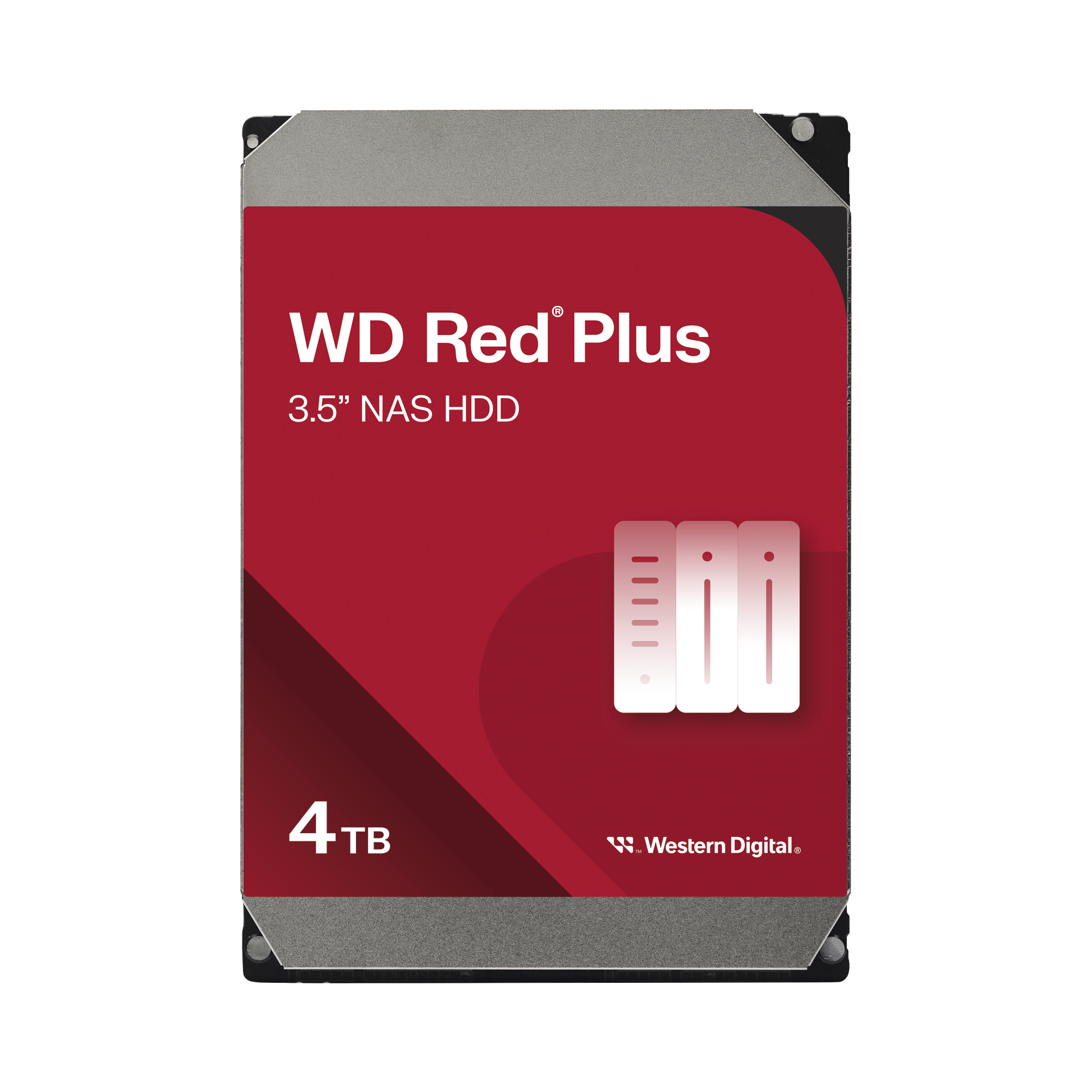 Disco Duro NAS WD Red Plus / Tecnología CMR / Capacidad 4TB / SATA 6 Gb/s / NASware 3.0 / 180TB año Workload / 1M Horas MTBF / 3 Años Garantía Western Digital (WD) - Imagen 1