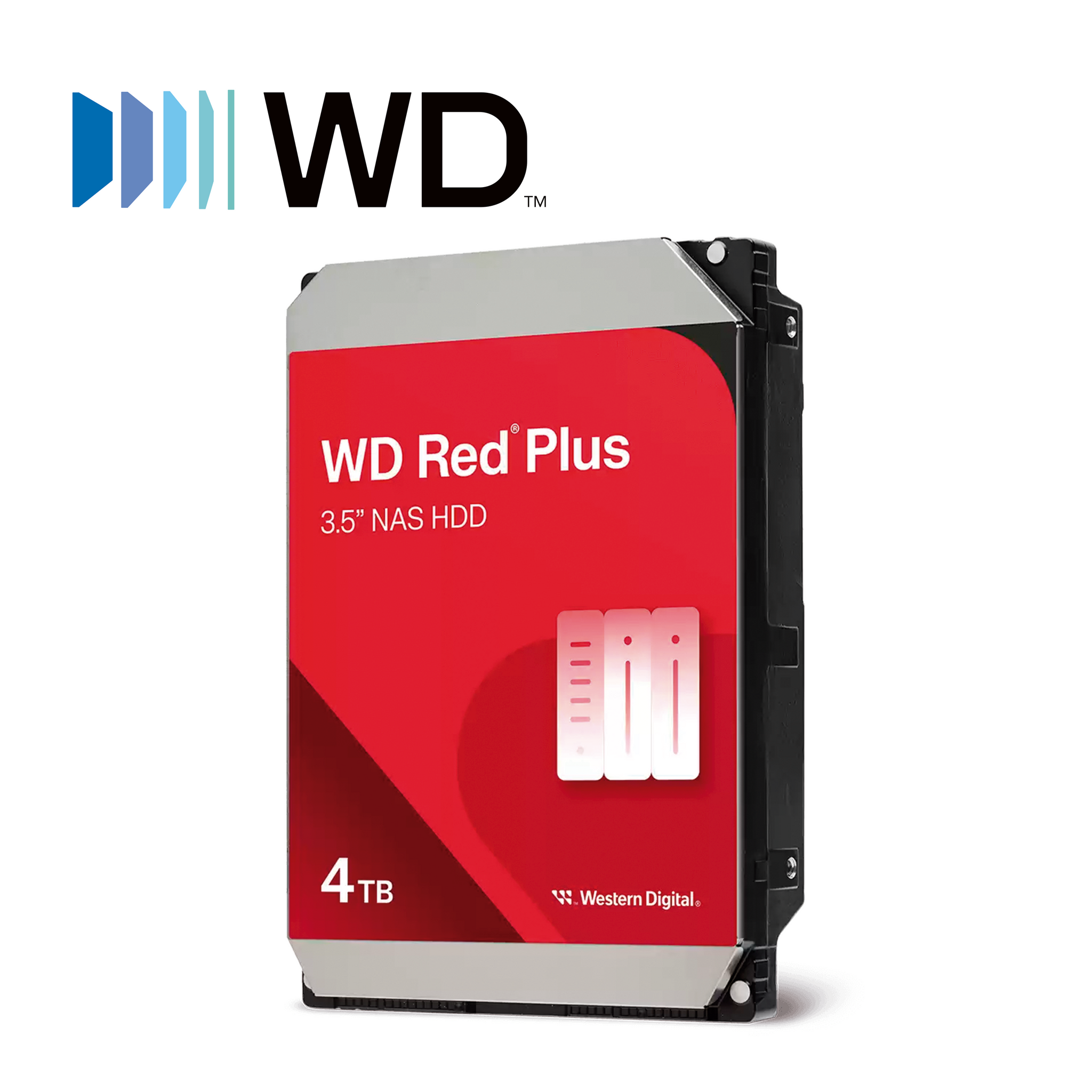 Disco Duro NAS WD Red Plus / Tecnología CMR / Capacidad 4TB / SATA 6 Gb/s / NASware 3.0 / 180TB año Workload / 1M Horas MTBF / 3 Años Garantía Western Digital (WD) - Imagen 2