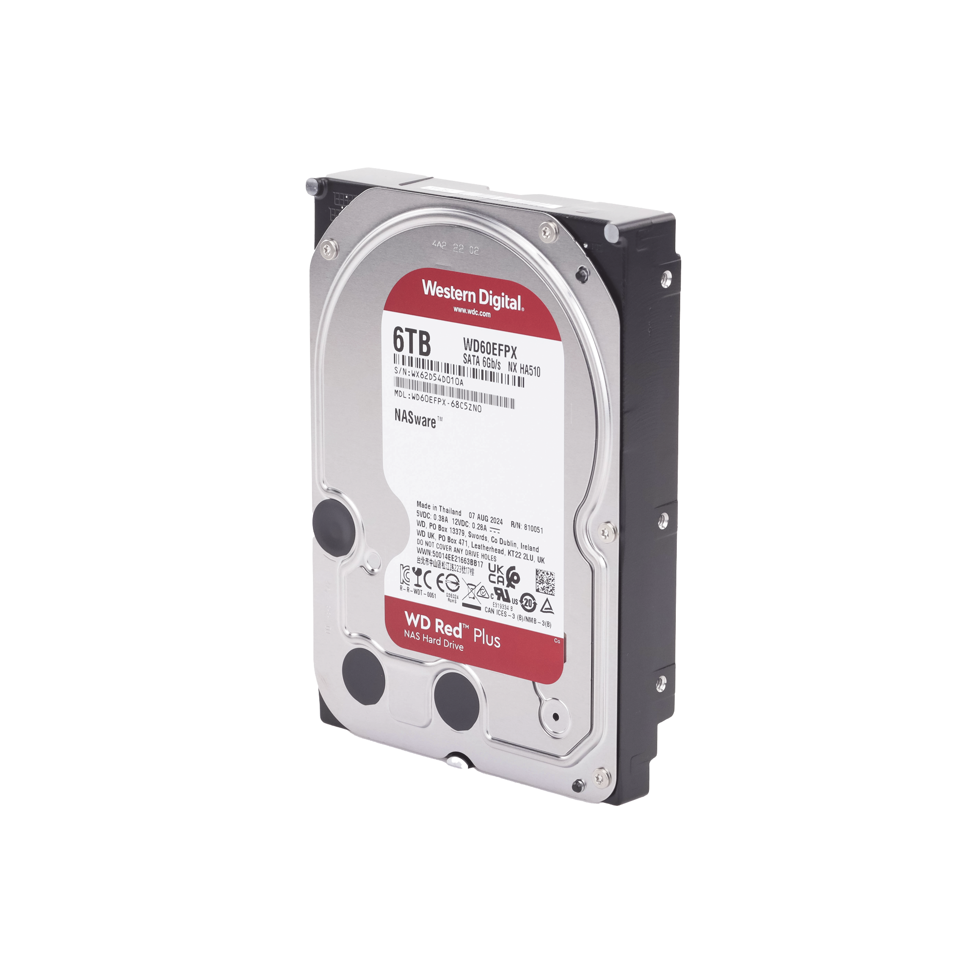 Disco Duro Red de 6TB / 5400 RPM / Optimizado para NAS / Uso 24-7 / 3 Años de Garantia Western Digital (WD) - Imagen 1