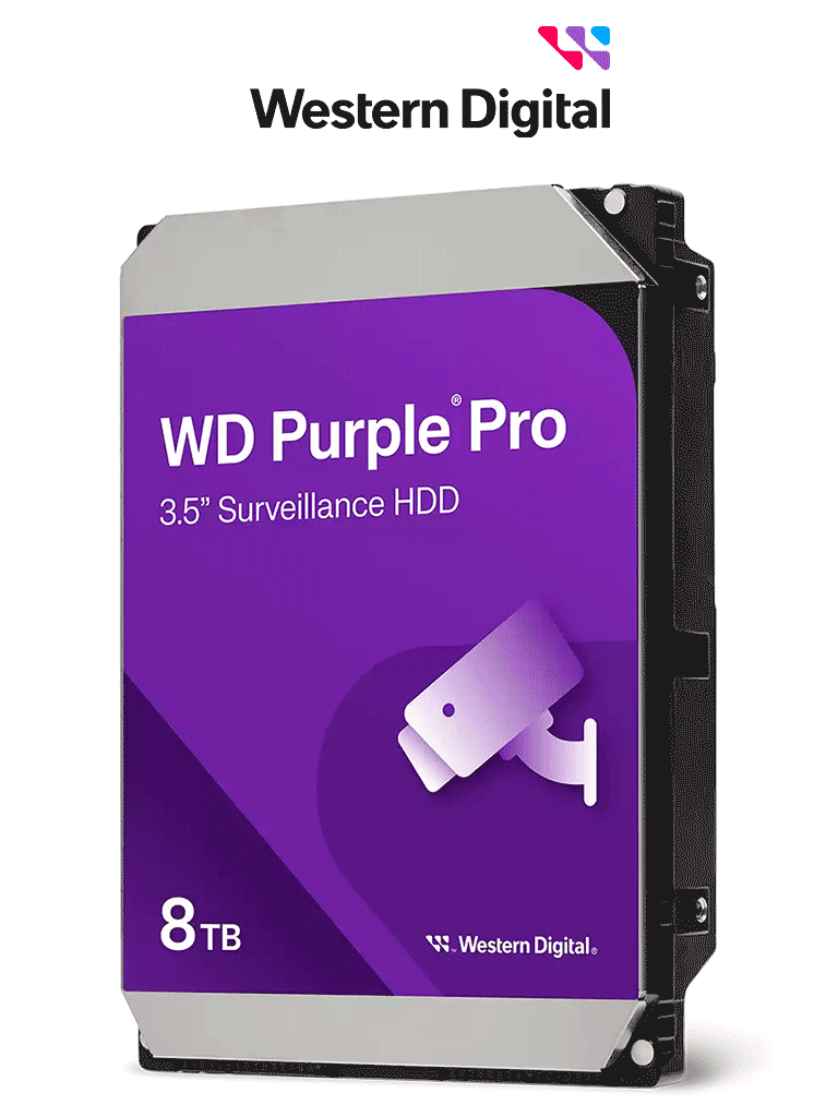 Disco duro WD de 8TB 7200RPM Optimizado para soluciones de video inteligente WD8002PURP Western Digital Western Digital (WD) - Imagen 1